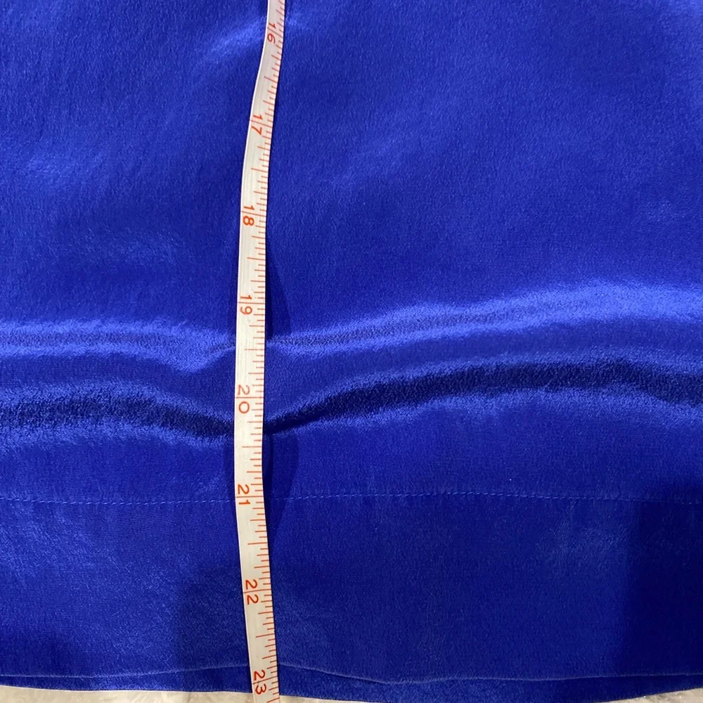 J Crew Elegant Royal Blue Women's Blouse with 3/4 sleeves size 10
